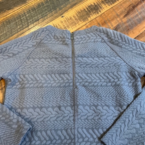 prAna Gray Textured Knit Long Sleeve A-Line Dress Women’s Size M - Picture 6 of 9